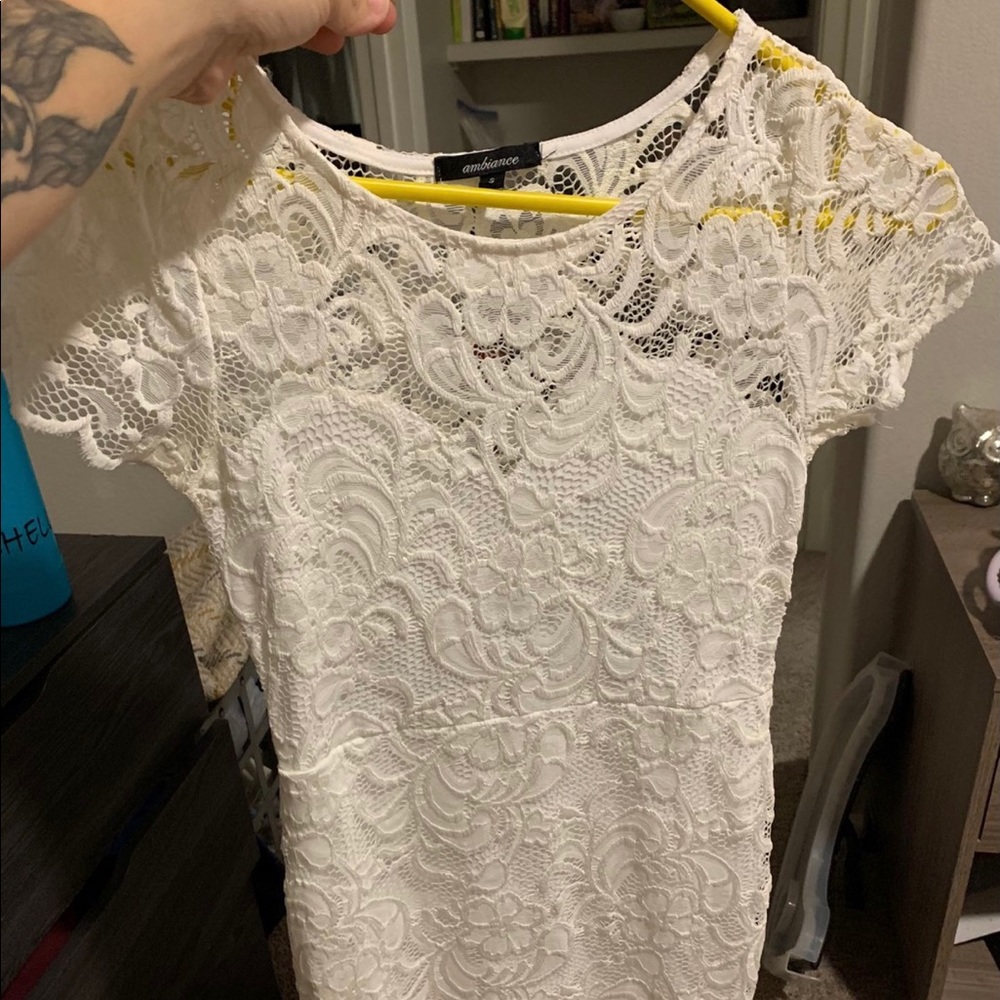 White lace dress